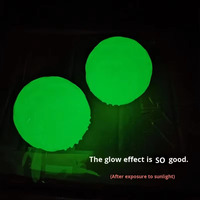 Balle élastique fluorescente luminescente TPR Jouet pour chien pour le grincement des dents et le soulagement du stress