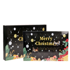 Kutu baskı toptan boş hediye 24 gün kağıt noel Advent takvimler ambalaj karton kutuları - Product Image 5
