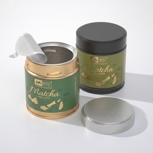 Elegante Lata de Matcha Japonesa, Lata de Metal de Grado Alimenticio para Té, Latas Personalizadas para una Marca Premium de Matcha, Lata de Matcha 60x68 - Product Image 5
