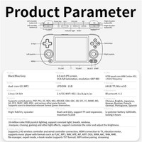 ANBERNIC RG40XX H Console de jeu avec anneau de lumière colorée RVB portable, écran de 4.0 pouces, lecteur vidéo, prend en charge 256 Go