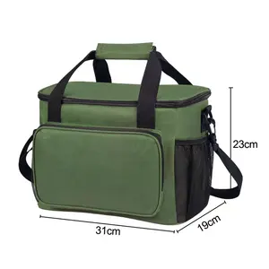Portable New Thermal Insulated OEM Lunch Box Tote Cooler Pouch Dinner Container School Food Storage With Shoulder Strap Bag