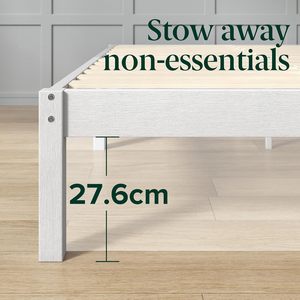 Estructura <span class=keywords><strong>de</strong></span> cama Base <span class=keywords><strong>de</strong></span> listones <span class=keywords><strong>de</strong></span> madera ligera moderna 35,5 cm Espacio libre debajo <span class=keywords><strong>de</strong></span> la cama Diseño ecológico en blanco 135X190 cm - Product Image 3