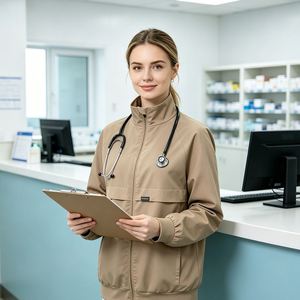 Uniformes personnalisés en gros avec logo, veste brodée personnalisable, uniformes d'infirmière pour les infirmières - Product Image 6