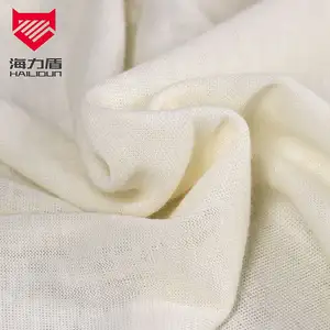 wholesale high quality raw white Modacrylic flame retardant knitted fabric