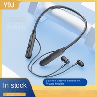 Nouveaux écouteurs sans fil de sport pour la gym, modèle privé, tour de cou, LED, batterie ultra-longue durée JL 270 mAh, 25 heures, Y9
