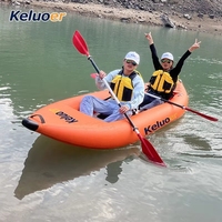 Vente en gros de canoë-kayak gonflable personnalisé pour 2 personnes, avec pagaies en aluminium et sièges rembourrés