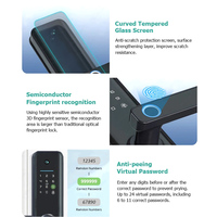 Serrure à poignée sans clé d'empreintes digitales à la maison clavier électronique TTlock poignée de mot de passe de porte ensemble de serrure de porte intelligente