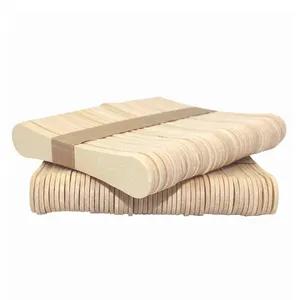 Cuillère biodégradable 75mm 110mm de couleur naturelle Cuillère en bois pour crème glacée Cuillère en bois jetable en vrac