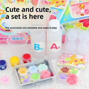 Mini jouet sensoriel artisanal à presser en forme de patte de chat, kit DIY créatif en mousse et balle en plastique pour filles et enfants - Product Image 3