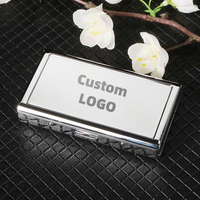 Boîte à cigarettes en métal moulé sous pression de luxe, personnalisable en gros, étui portable classique pour papier avec logo imprimé pour le rangement