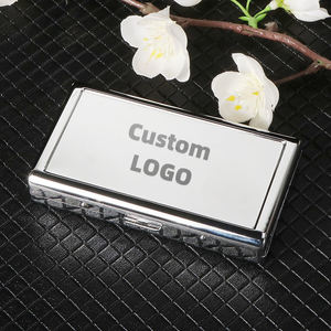 Op maat gemaakte luxe gegoten metalen sigarettenkistje, draagbaar klassiek papierhouder met bedrukt logo voor opslag - Product Image 2