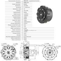 Moteur à engrenages CC sans balais mini 80 mm personnalisé 50 Nm 24-48 V, actionneur de joint de robot industriel, réducteur de vitesse cycloïdal Chine