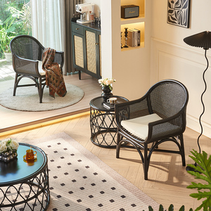 <span class=keywords><strong>Fauteuil</strong></span> de salle à manger en rotin tissé à la main design moderne, élégant, confortable et durable, ergonomique et écologique pour la maison et le salon - Product Image 2