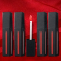 Gloss à lèvres mat personnalisé avec logo, longue tenue, imperméable, anti-adhésif, rouge à lèvres liquide, vitamine E, marque privée, maquillage pour les lèvres, cosmétiques