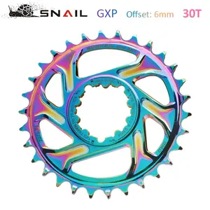 Snail GXP 6mm disco integrado de montaje recto 30T-38T juego de bielas de bicicleta para plato 104 BCD con rueda dentada de manivela de bicicleta
