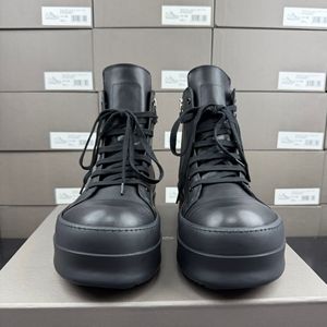 RO Elevated Platform Sports Casual Schoenen Heren/Dames Donkere Stijl Hoge Top Echt Leer Stevige Enkellaarzen Straatsneakers - Product Image 3