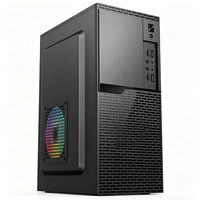 Boîtier PC Gaming Mid-Tower à Flux d'Air Élevé, Châssis de Bureau Micro ATX avec Panneau Frontal en Maille, Vente en Gros