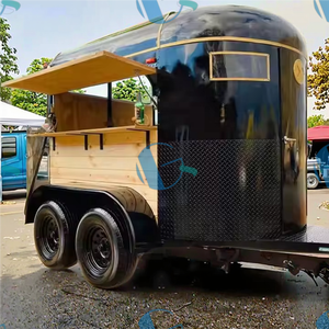 Nuevo carrito de comida móvil Vintage, remolque de café y helado a la moda, casa de postres con ruedas inspirada en caballos - Product Image 4