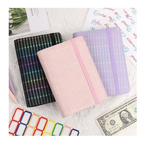 Set di raccoglitori economici A6 all'ingrosso personalizzati buste per contanti sistema di Budget Binder planner raccoglitore di Budget nero - Product Image 1