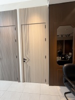 Porte intérieure en PVC WPC avec revêtement fini, imperméable, insonorisée, anti-termites, pour chambre à coucher, hôtel, villa