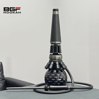 Nouvelle conception de chicha de style Dune, 63 cm, en acier inoxydable, chicha Starship noire, chicha moderne de luxe
