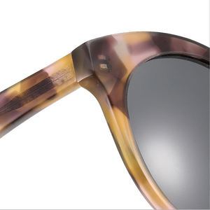 Lunettes de soleil de luxe de marque de créateur, monture ronde légère en acétate de haute qualité, motif écaille de tortue jaune, pour femmes et hommes - Product Image 2