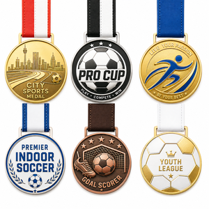 Produttore di Medaglie Personalizzate per Calcio, Calcio Indoor, Futsal, Campionati Giovanili, Coppe Professionali, Premio Miglior Marcatore in Metallo con Nastro - Product Image 1