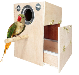 Bằng Gỗ Parakeet Lồng Hộp Aviary Budgie Lồng Phụ Kiện Cho Chim Chăn Nuôi Giao Phối Cho Cockatiel Finch Lovebirds Conure - Product Image 3