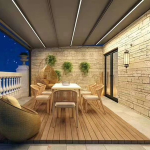 Pergola de jardin pliante en aluminium bon marché Pergola à toit rétractable avec protection anti-UV - Product Image 3