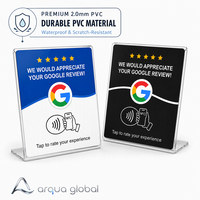 Support de présentation de carte de membre d'hôtel NFC NTAG215 étanche, support de comptoir en PVC pour magasin de détail, 2 mm