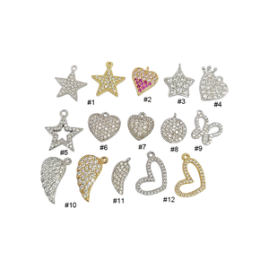 CZ8440 Dainty Liontin Piringan Kupu-kupu, Liontin Liontin Bulat Sayap Malaikat Hati Bintang Berlian Pave Mikro CZ Berlapis Emas 18K Mini 18K - Product Image 2