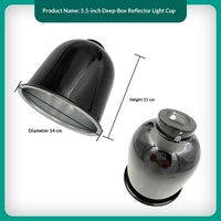 Réflecteur en aluminium pour lampe de terrarium 5,5-8,5 pouces, couvercle de réflexion en dôme profond pour reptiles