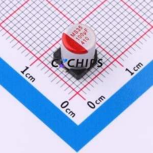 Condensateur électrolytique hybride solide-liquide en aluminium GMS1V107M0607PZ, SMD, D6.3xL7.7mm - Product Image 1