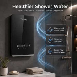 Calentador de Agua Eléctrico Inteligente para Apartamentos de Cinco Estrellas, LED, de Plástico, Montado en la Pared, Calentamiento Rápido, Agua Caliente Instantánea para el Hogar - Product Image 3