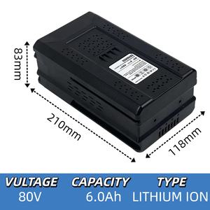 그린웍스 프로 80볼트 전동 공구 배터리 호환 교체 배터리 80V 6Ah (GBA80400 GBA80200 GBA80500 GBA80250) - Product Image 4