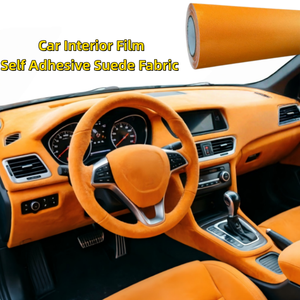 Nouveauté : Protection d'épaule pour ceinture de sécurité automobile en daim orange, le daim convient aux voitures - Product Image 1