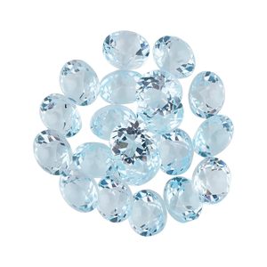 YASHEE Topacio azul cielo natural de 2,5x2,5 mm, corte brillante redondo, calidad AAA, piedras preciosas sueltas para hacer joyas DIY - Product Image 1