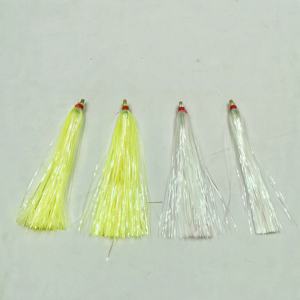 Alpha Fishing Bucktail Teasers Cheveux de cerf <span class=keywords><strong>Fluke</strong></span> Rig Lure Hook Tinsel Flasher Tube Slider Sea Bass <span class=keywords><strong>Fluke</strong></span> Fishing Lure - Product Image 4