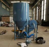 Broyeur et mélangeur automatique vertical d'aliments pour animaux 500 kg/h, machine de fabrication d'aliments pour volailles, mélangeur et broyeur d'aliments pour poulets