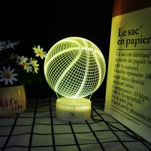 Custom Basketball Football Volleyball Baseball Design Activity Gift <b>Light</b> Bedroom Bed USB LED Lamp 3D Acrylic Night <b>Light</b> - Product Image 4