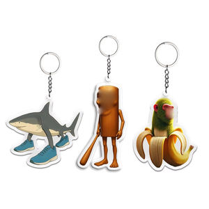 Porte-clés en acrylique amusant, figurine animale italienne 'Brainrot' Bombardiro Crocodilo Tralalero Tralala Juguete Tung Tung Sahur - Product Image 2