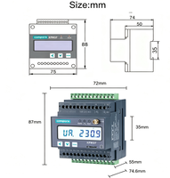 Instruments de mesure de puissance sur rail DIN WIFI Moniteur d'énergie numérique triphasé Pince ampèremétrique Compteur électrique