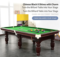 Table de billard pour adultes, usage domestique, table standard de billard chinois à huit boules pour intérieur