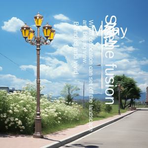 เสาไฟถนนสไตล์วินเทจสำหรับตกแต่งสวน ลานบ้าน และพื้นที่คนเดิน - Product Image 1