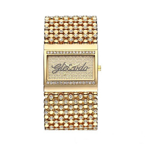 GLE & VDO — Montre à Quartz analogique pour femmes G027, horloge Simple de luxe, tendance, analogique décontractée, diamant - Product Image 3