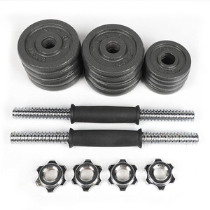 Ensemble d'haltères en fonte de 15kg avec poignées d'haltères solides transformées en haltères pratique pour la <span class=keywords><strong>musculation</strong></span> - Product Image 5