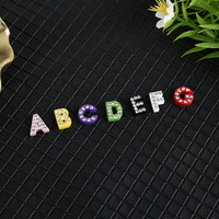 Collier pendentif personnalisé en usine, fait main, avec 26 lettres anglaises en forme de bijoux entièrement sertis de diamants, peinture en spray 8MM