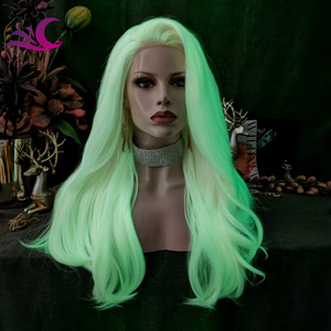 Long Curly Glow in the Night <strong>Pink</strong> <strong>Wig</strong> Overnight Delivery Heat Resistant Lace Front <strong>Wig</strong> Front Lace Synthetic <strong>Wig</strong> - Product Image 1