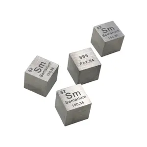 Samarium Sm Metal 10mm Density Cube 99.9% Pure for Element Collection