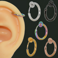 Faux anneaux d'oreille, de nez et de lèvres, clips sans perçage, bijoux de corps tendance pour femmes et hommes
